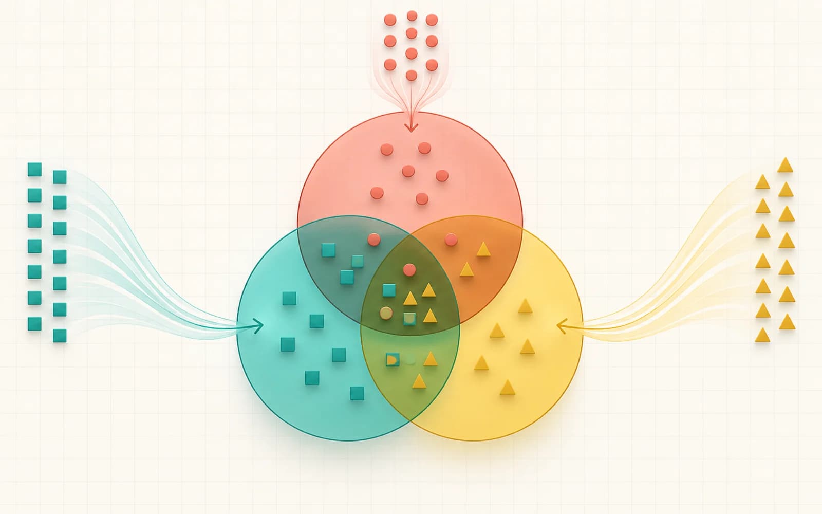 Diagrama de Venn editable que compara dos conceptos educativos